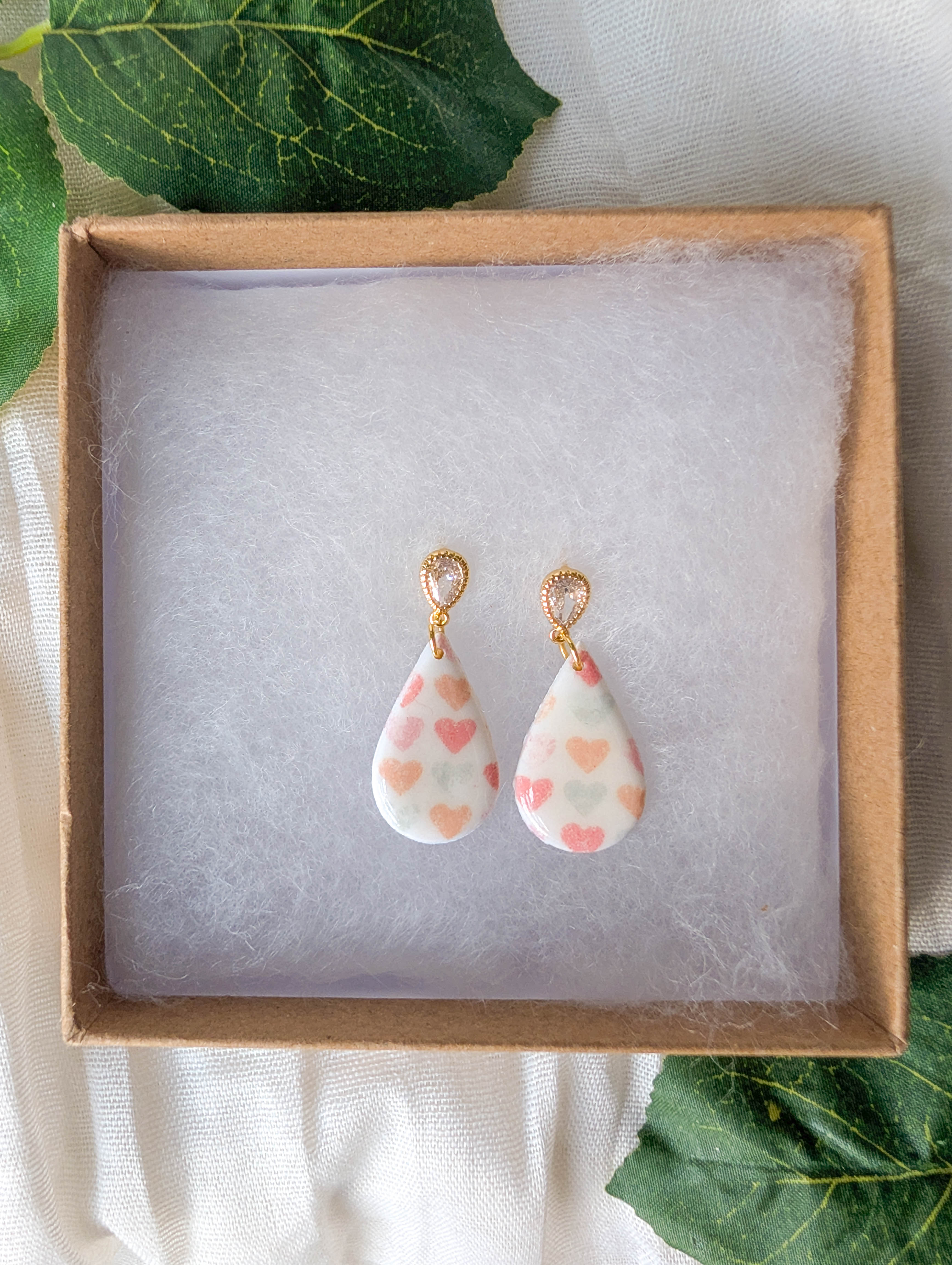 Vintage Style Heart Dangle Earrings