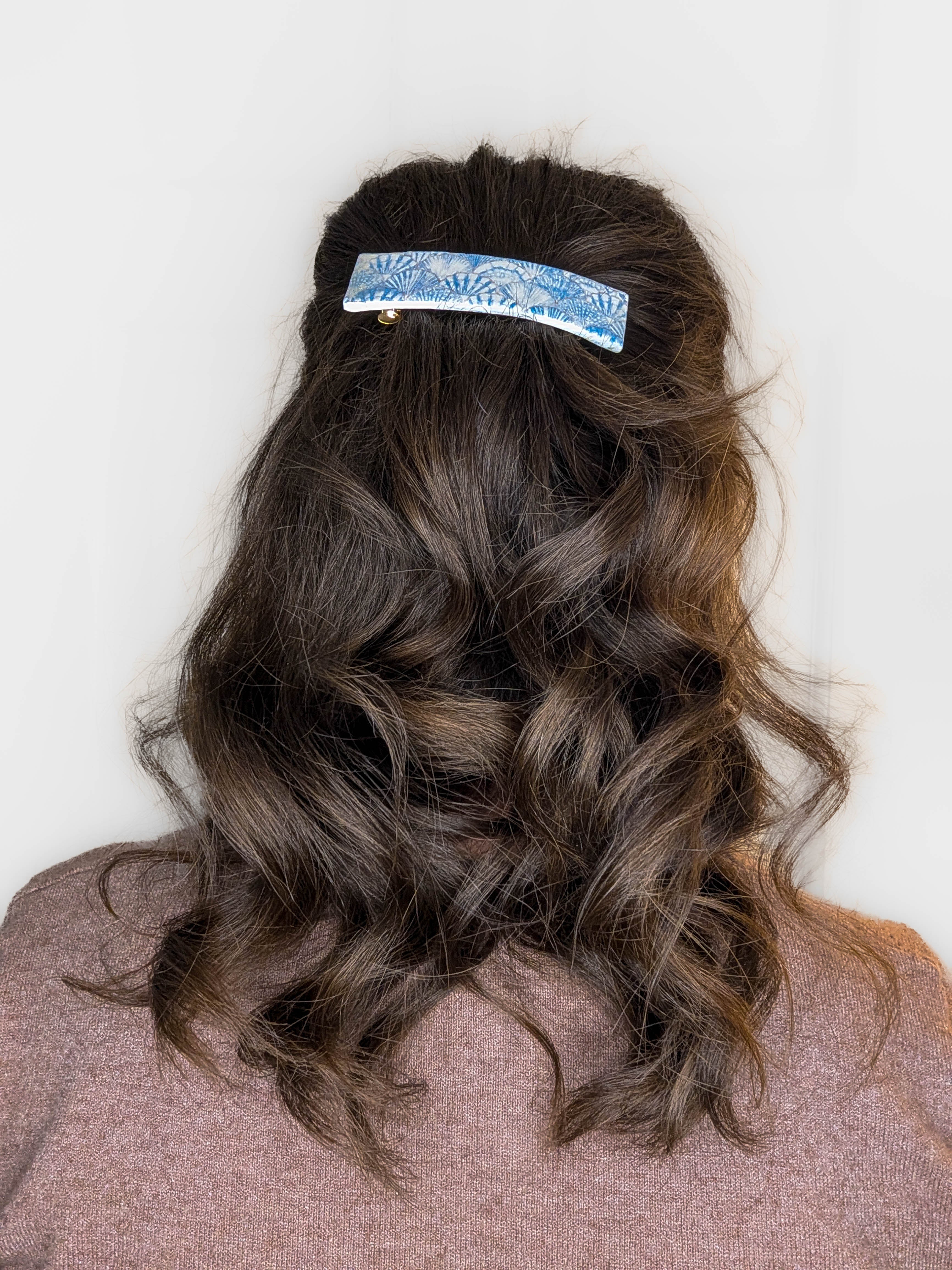 Romantic Coastal Shell French Barrette Hair Clip