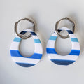 Coastal Stripe Hoop Earrings