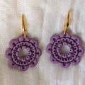 Minimalist Mandala Flower Earrings