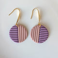 Neutral Color Block Geometric Earrings