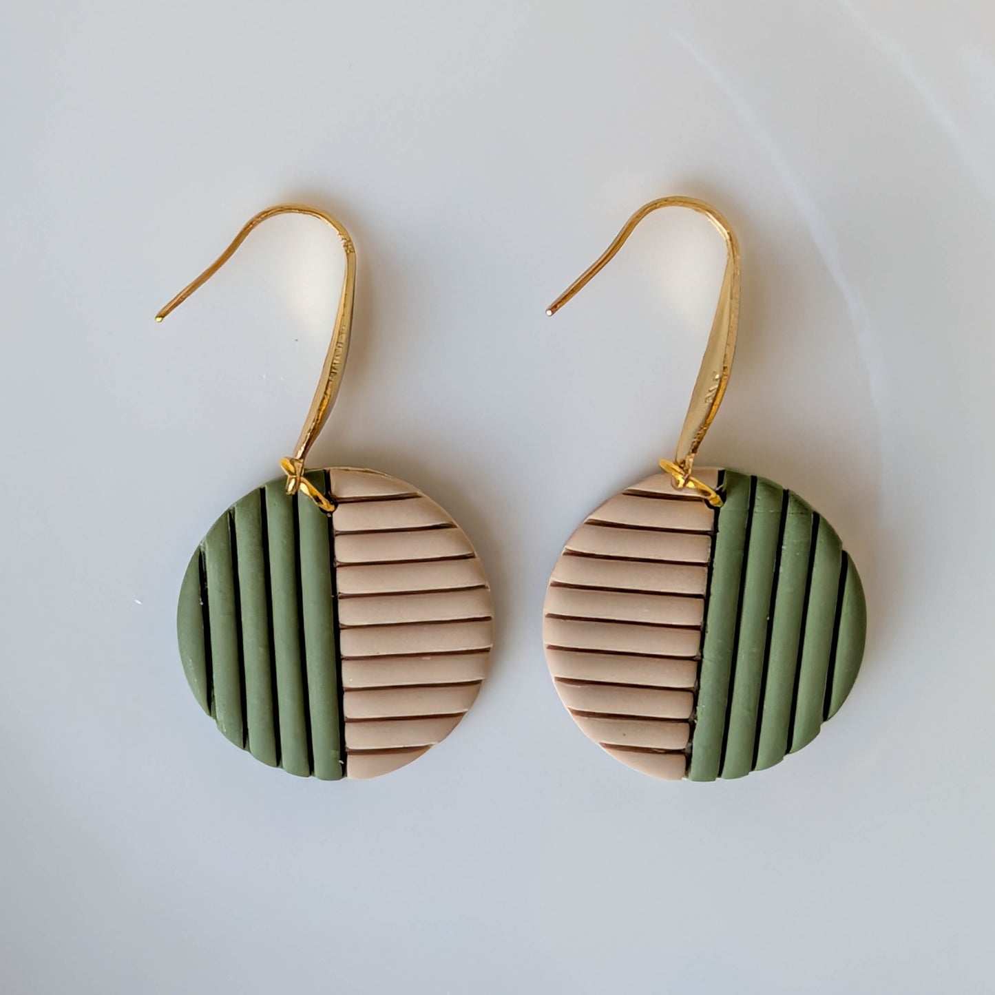 Neutral Color Block Geometric Earrings