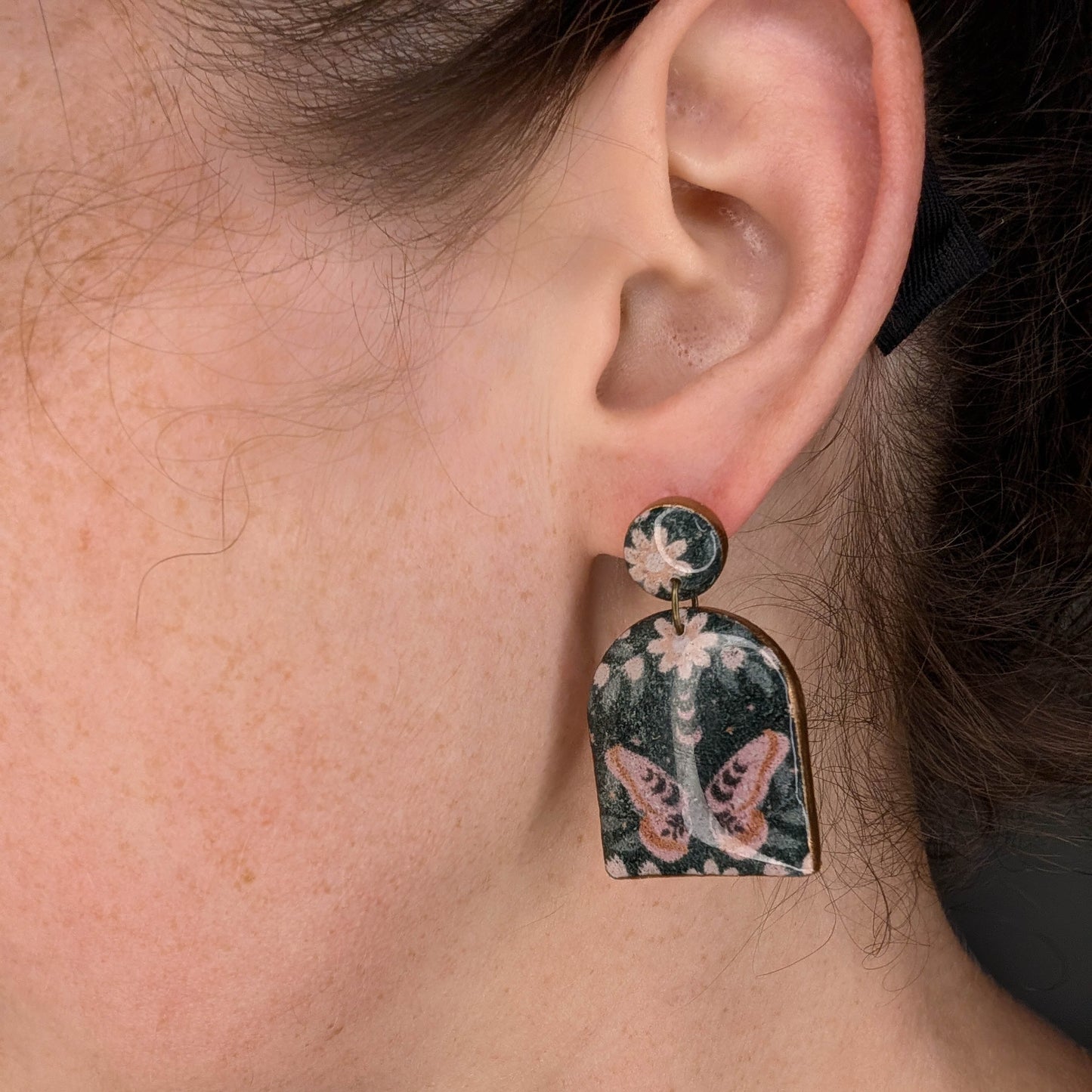 Black Moth Earrings – Gothic Witchy Jewelry