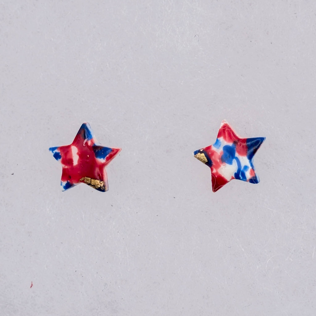 Patriotic Star Stud Earring, Mini Fourth of July Jewelry