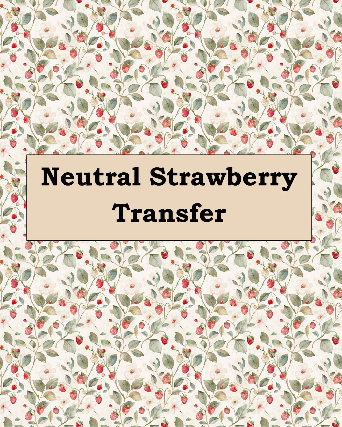 Neutral Strawberry Polymer Clay Transfer Paper