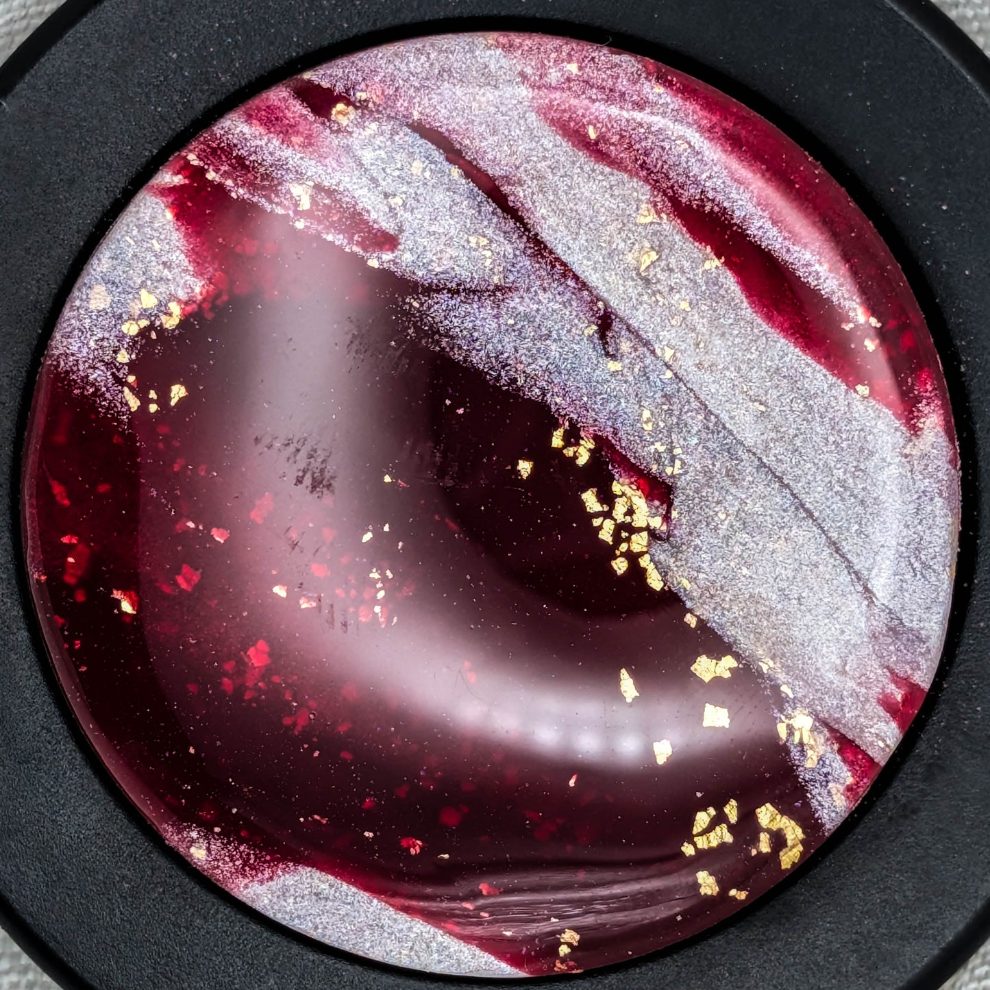 Dark Red Marble MagSafe Phone Grip for Gothic Glam and Dark Feminine Style