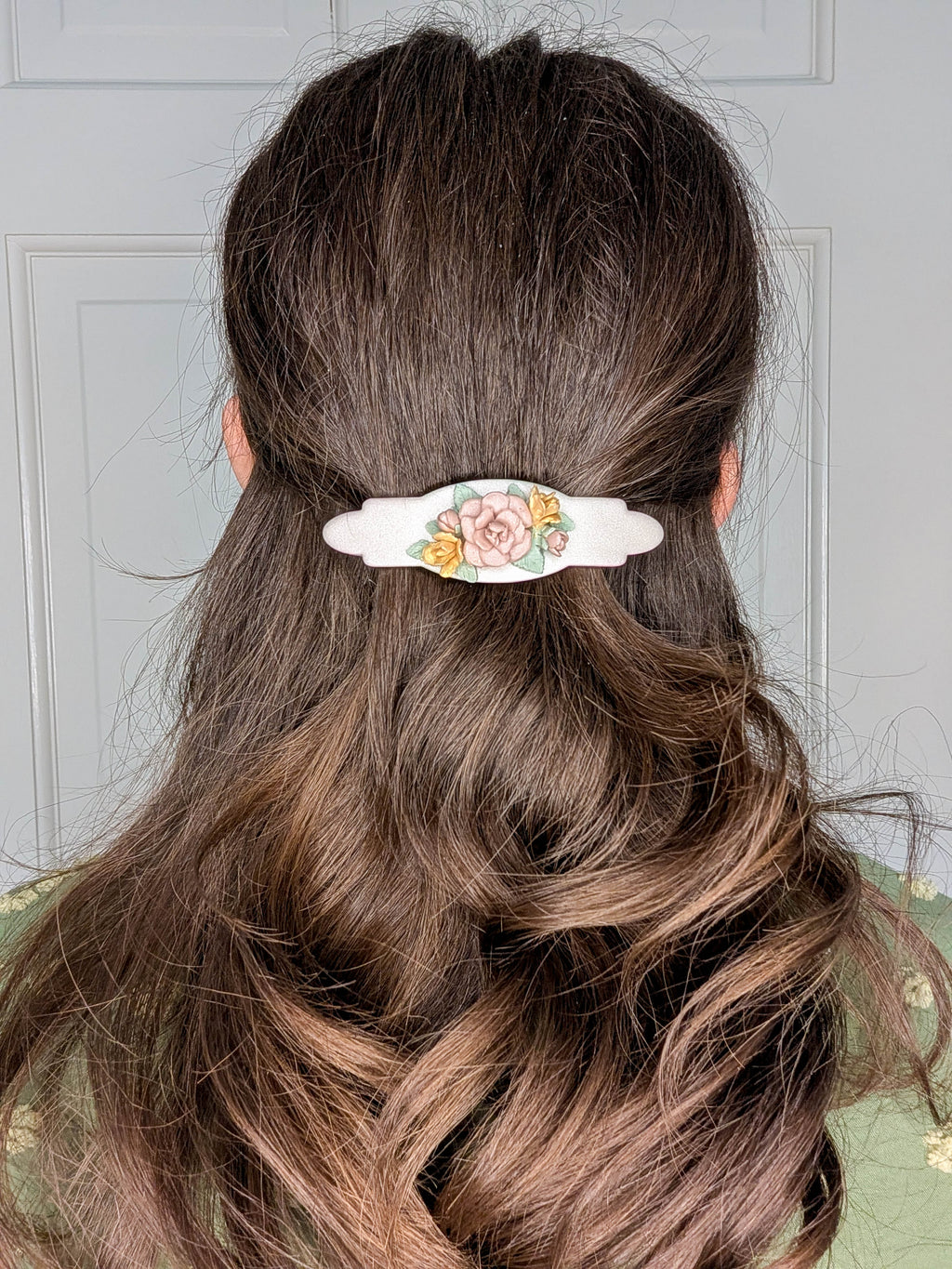 Romantic Handcrafted Rose French Barrette