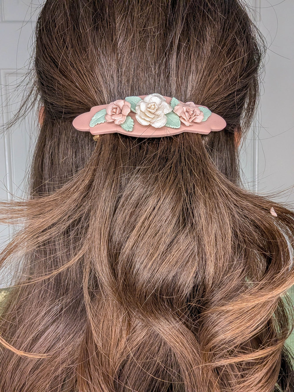 Romantic Handcrafted Rose French Barrette