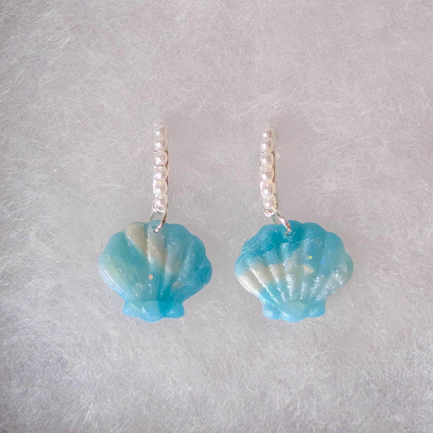Ocean Glass Beach Wedding Earrings