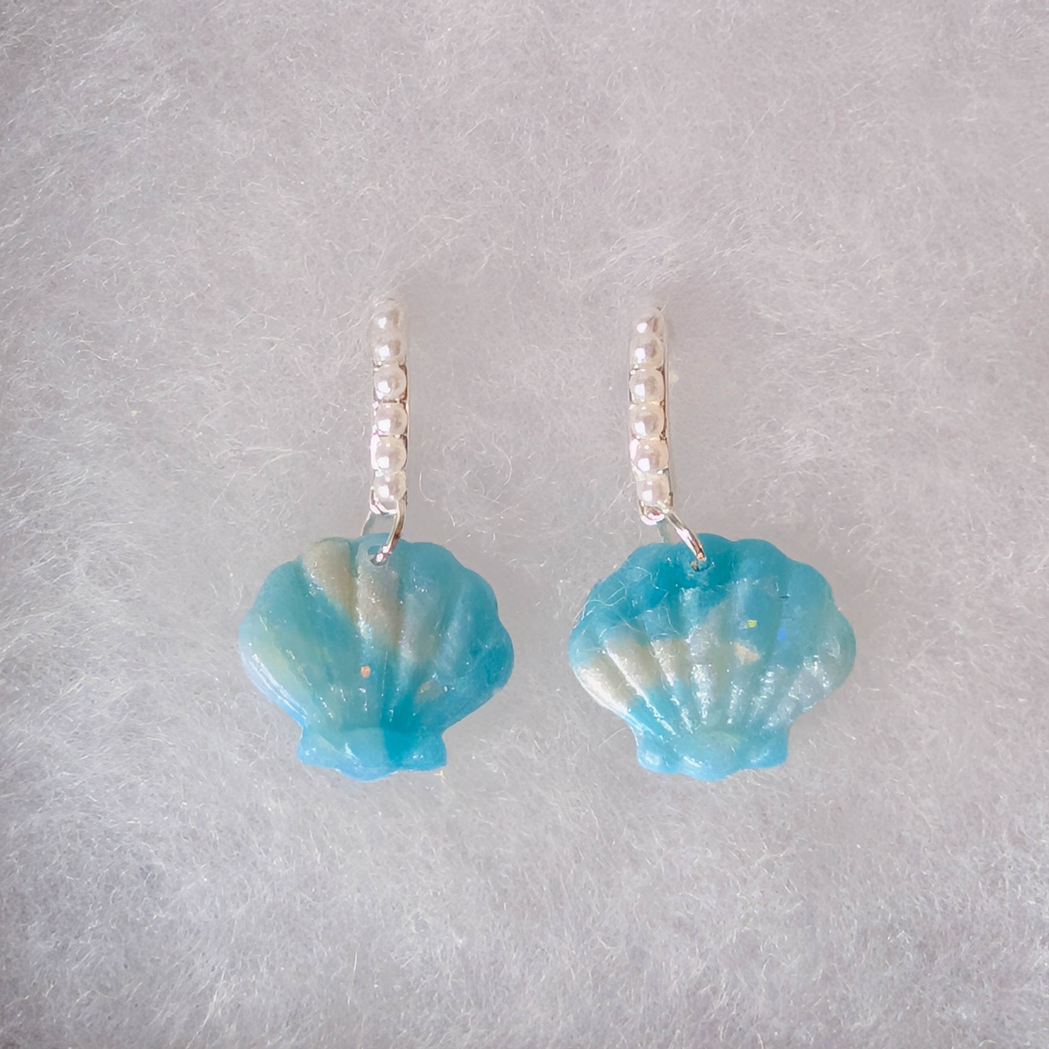 Ocean Glass Beach Wedding Earrings