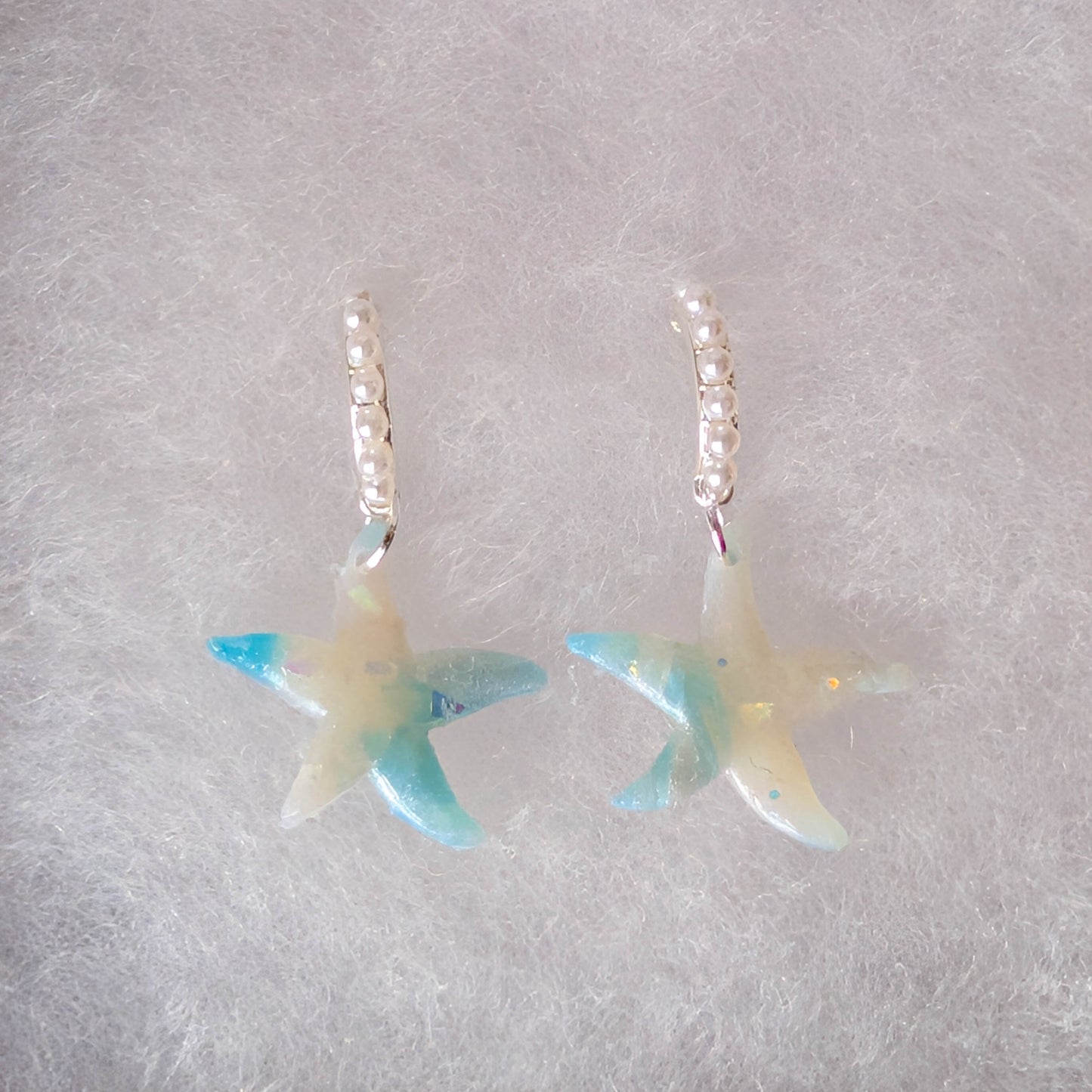 Ocean Glass Beach Wedding Earrings