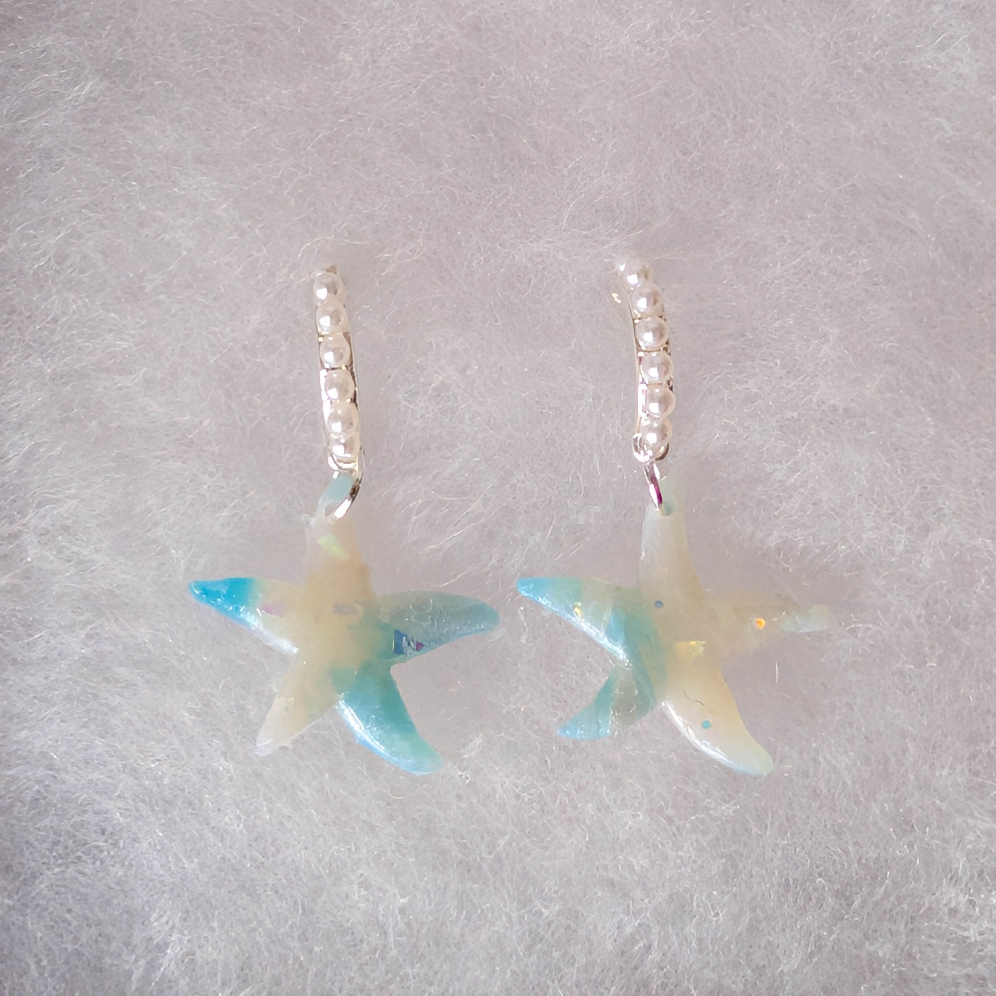 Ocean Glass Beach Wedding Earrings