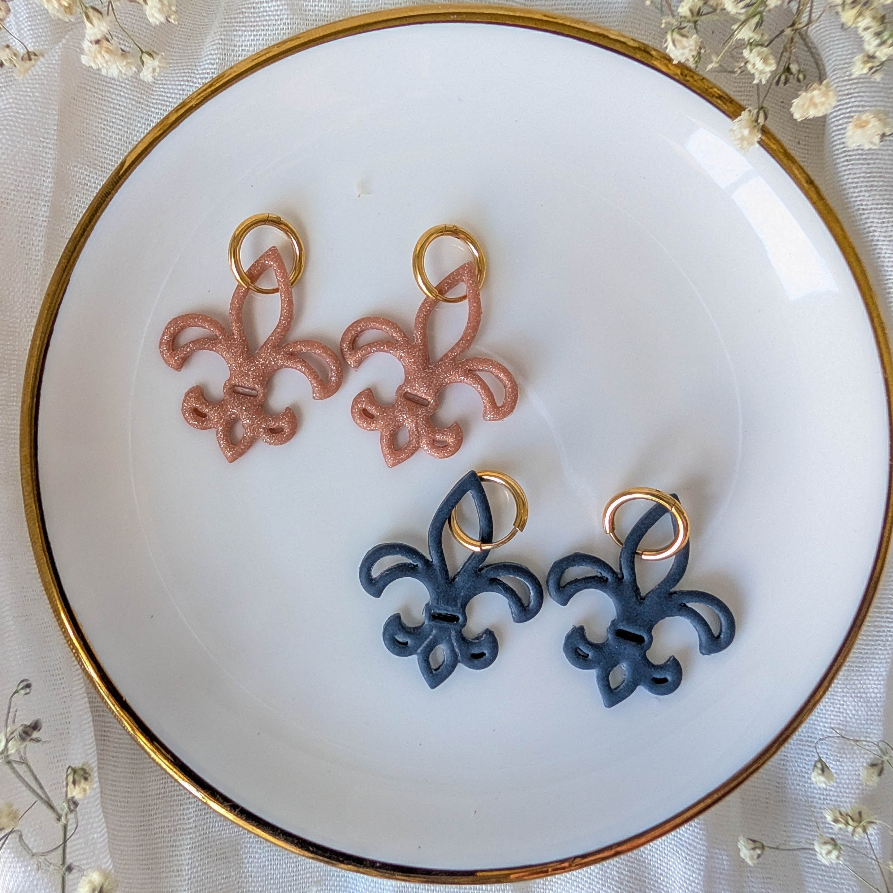 Fleur De Lis Interchangable Earrings