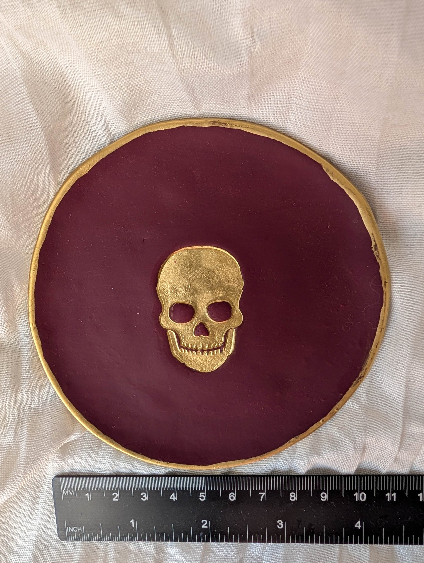 Skull Trinket dish for Halloween decor and Gothic Style