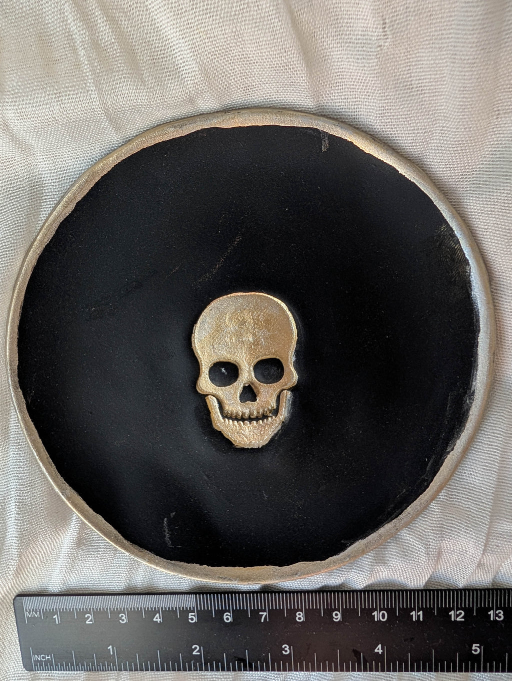 Skull Trinket dish for Halloween decor and Gothic Style