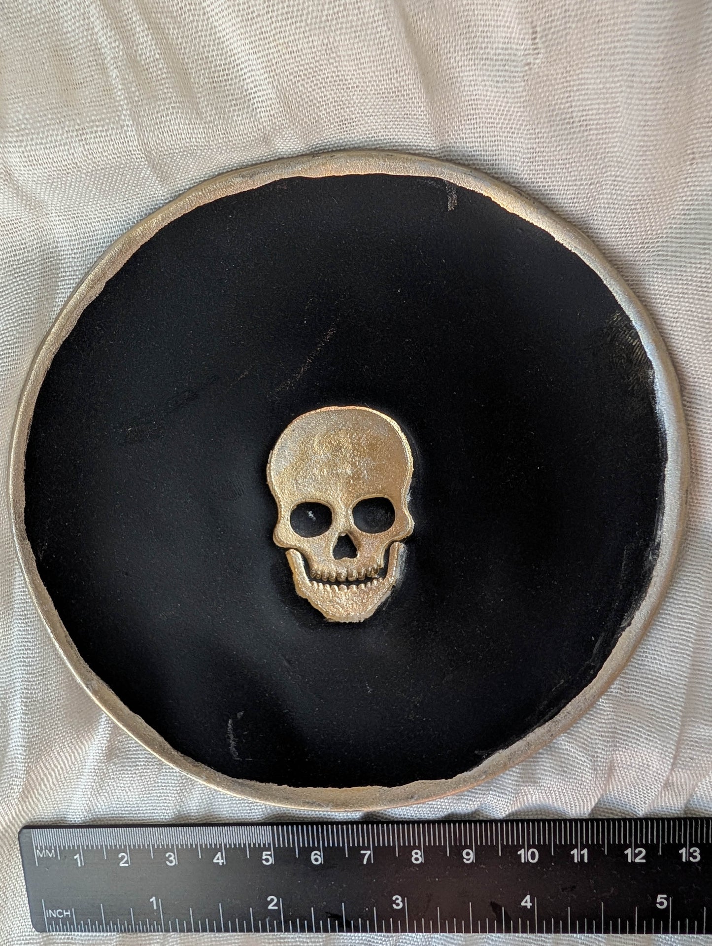 Skull Trinket dish for Halloween decor and Gothic Style