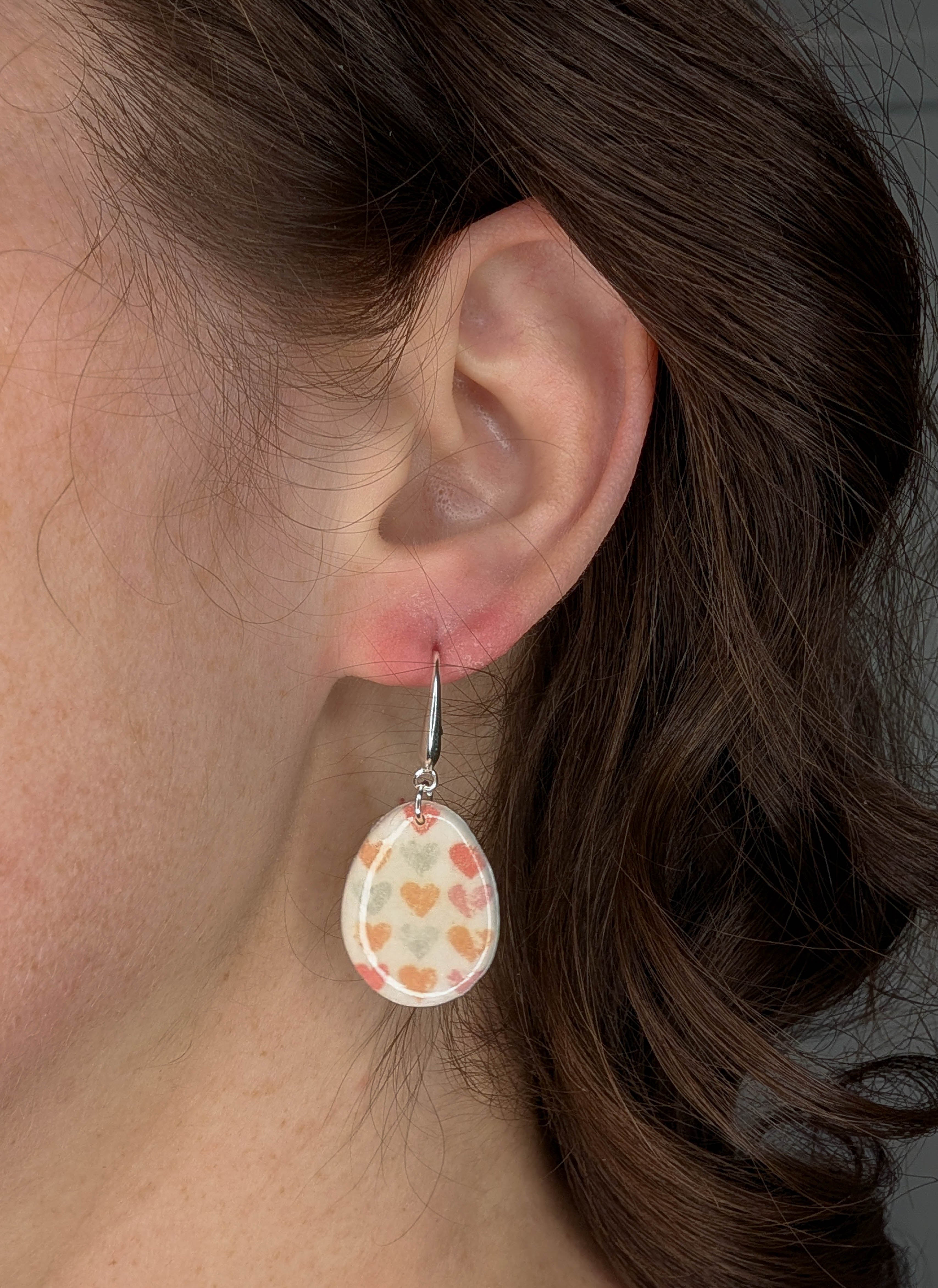 Pastel Heart Dangle Earrings