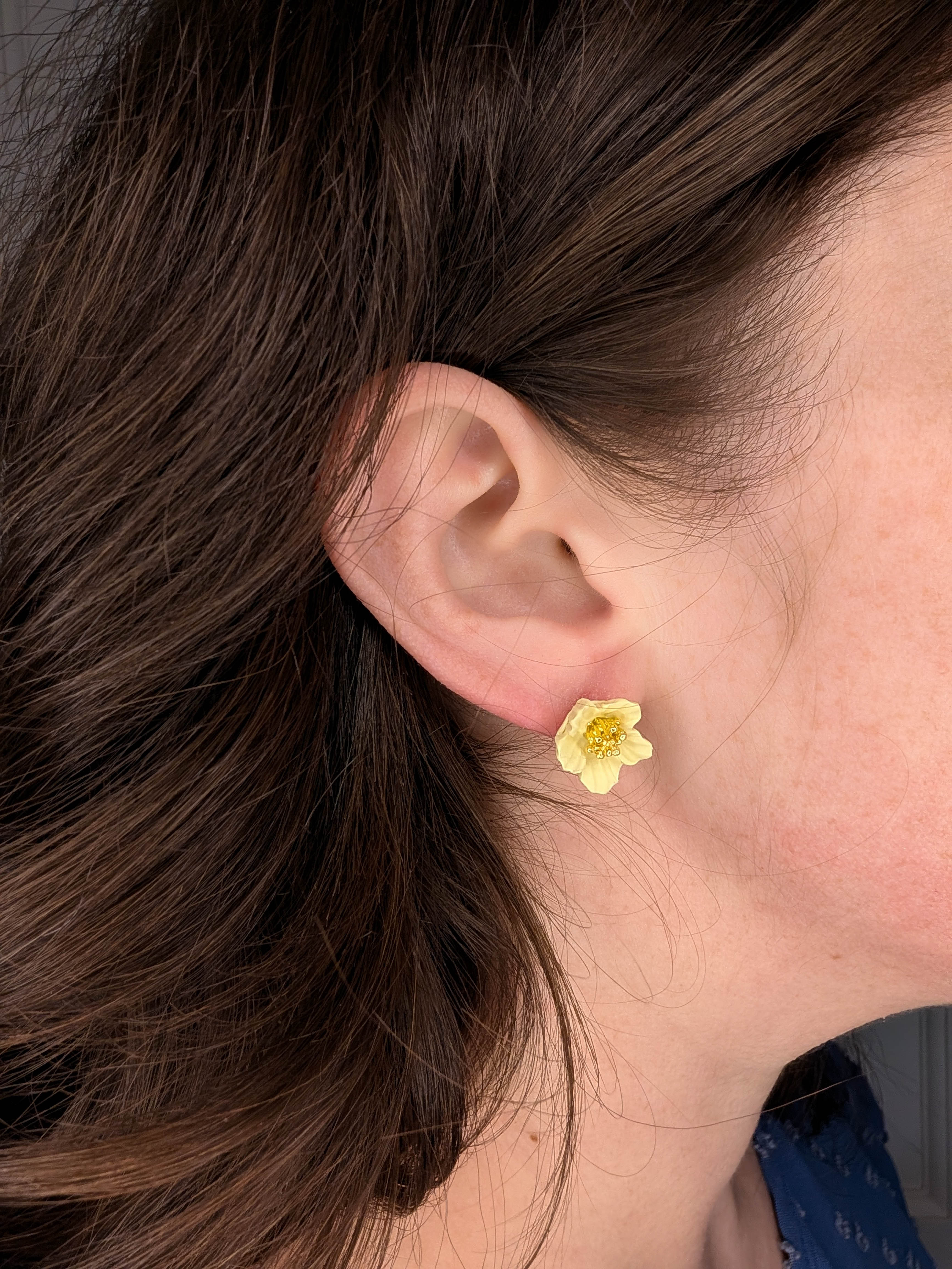 Small Polymer Clay Flower Stud Earrings