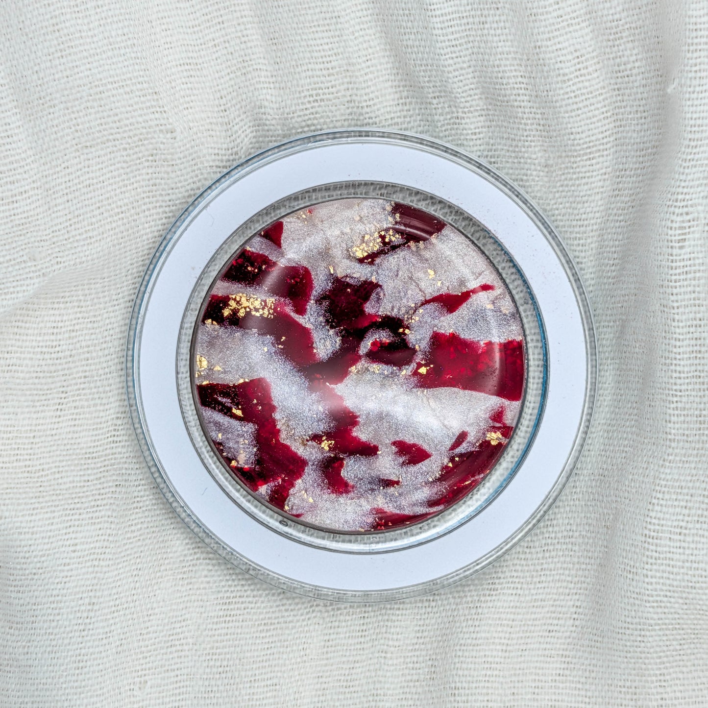 Dark Red Marble MagSafe Phone Grip for Gothic Glam and Dark Feminine Style
