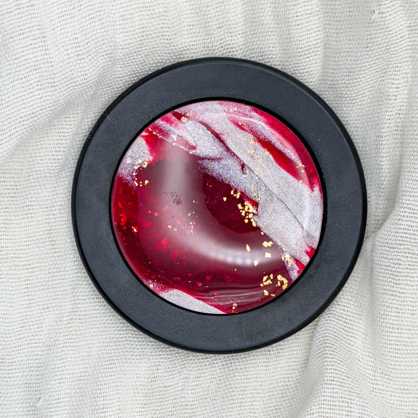 Dark Red Marble MagSafe Phone Grip for Gothic Glam and Dark Feminine Style
