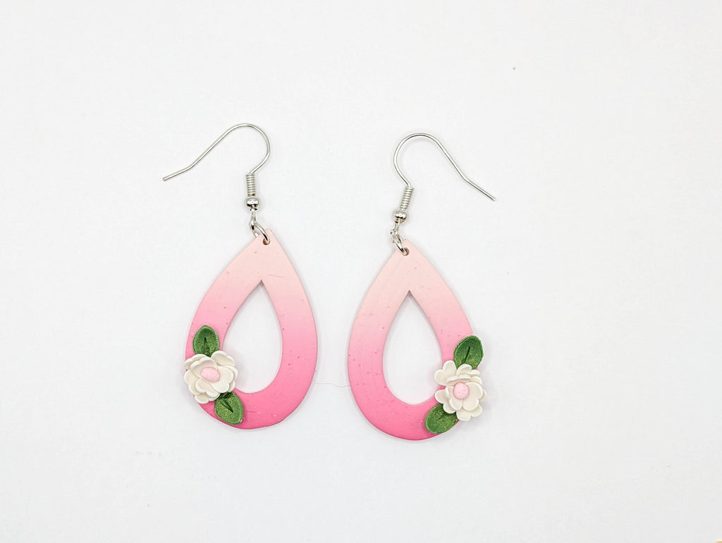 Pink Ombre Spring Earrings