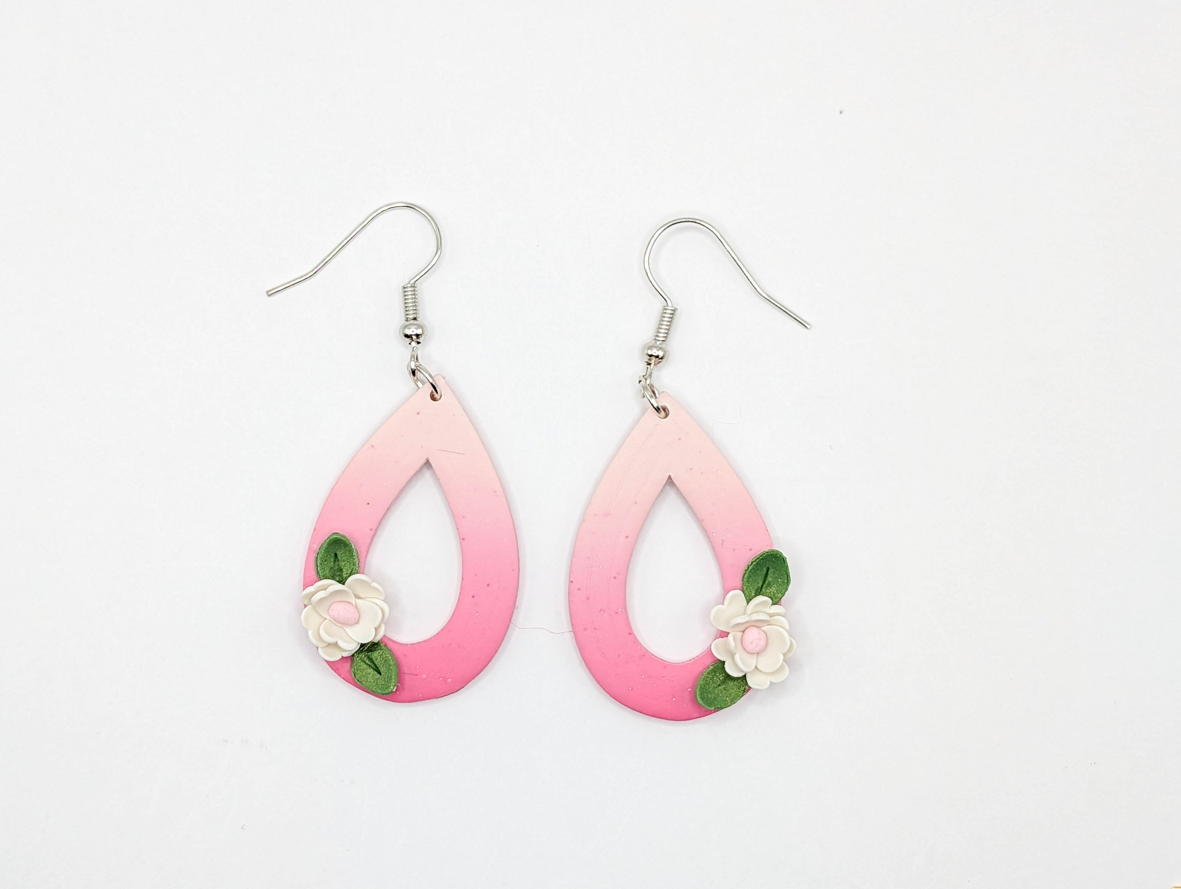 Pink Ombre Spring Earrings