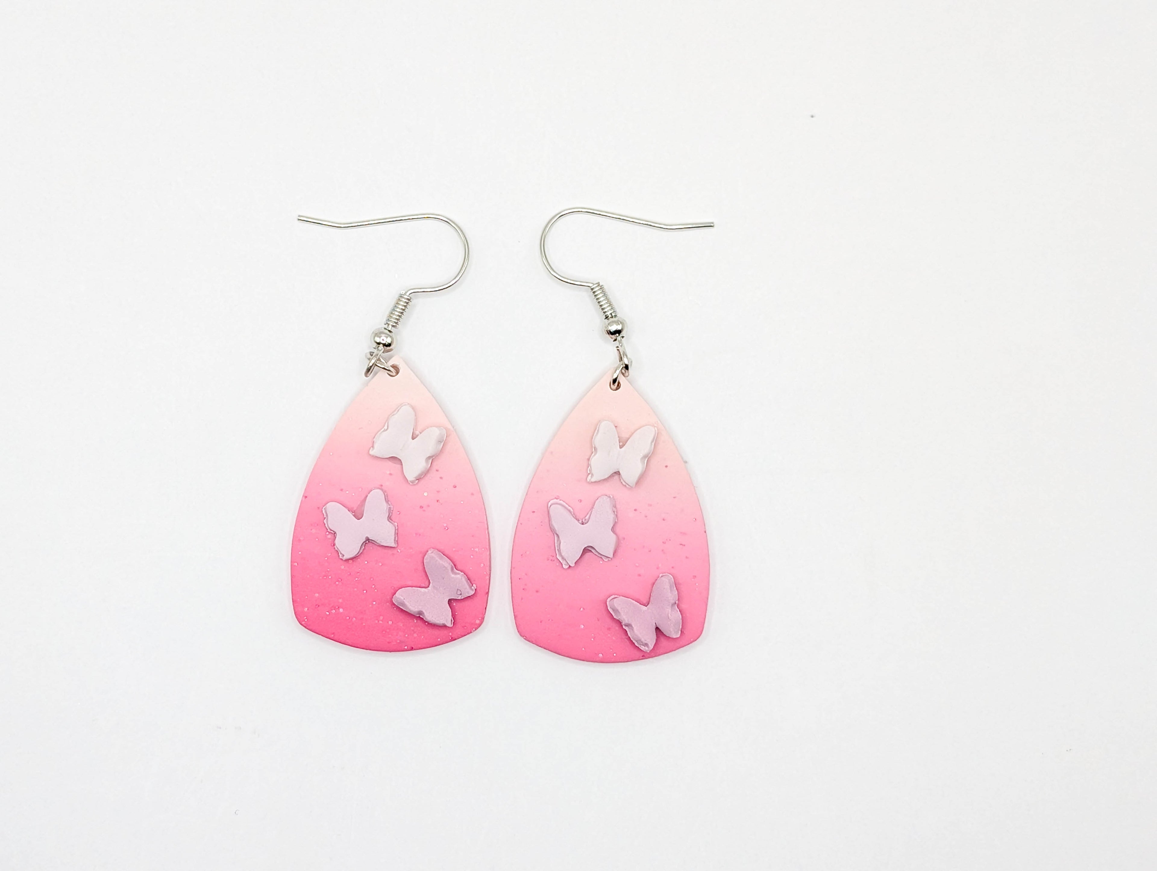 Pink Ombre Spring Earrings