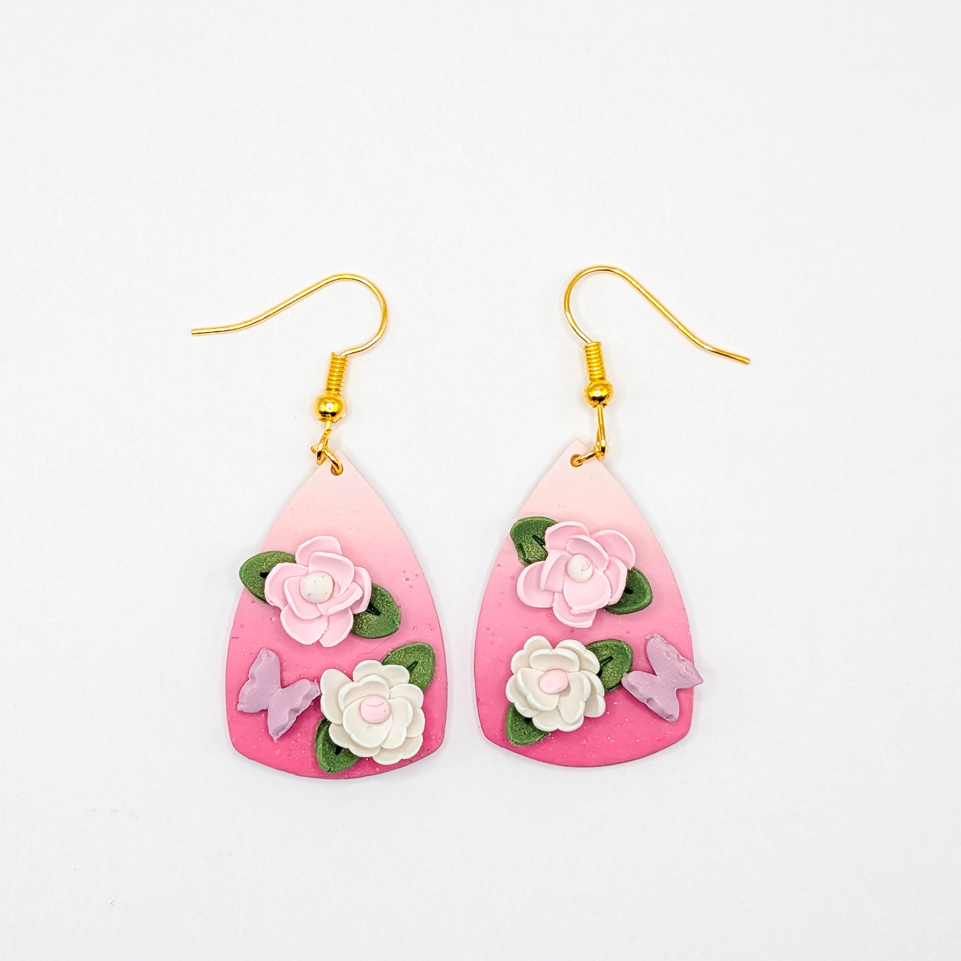 Pink Ombre Spring Earrings