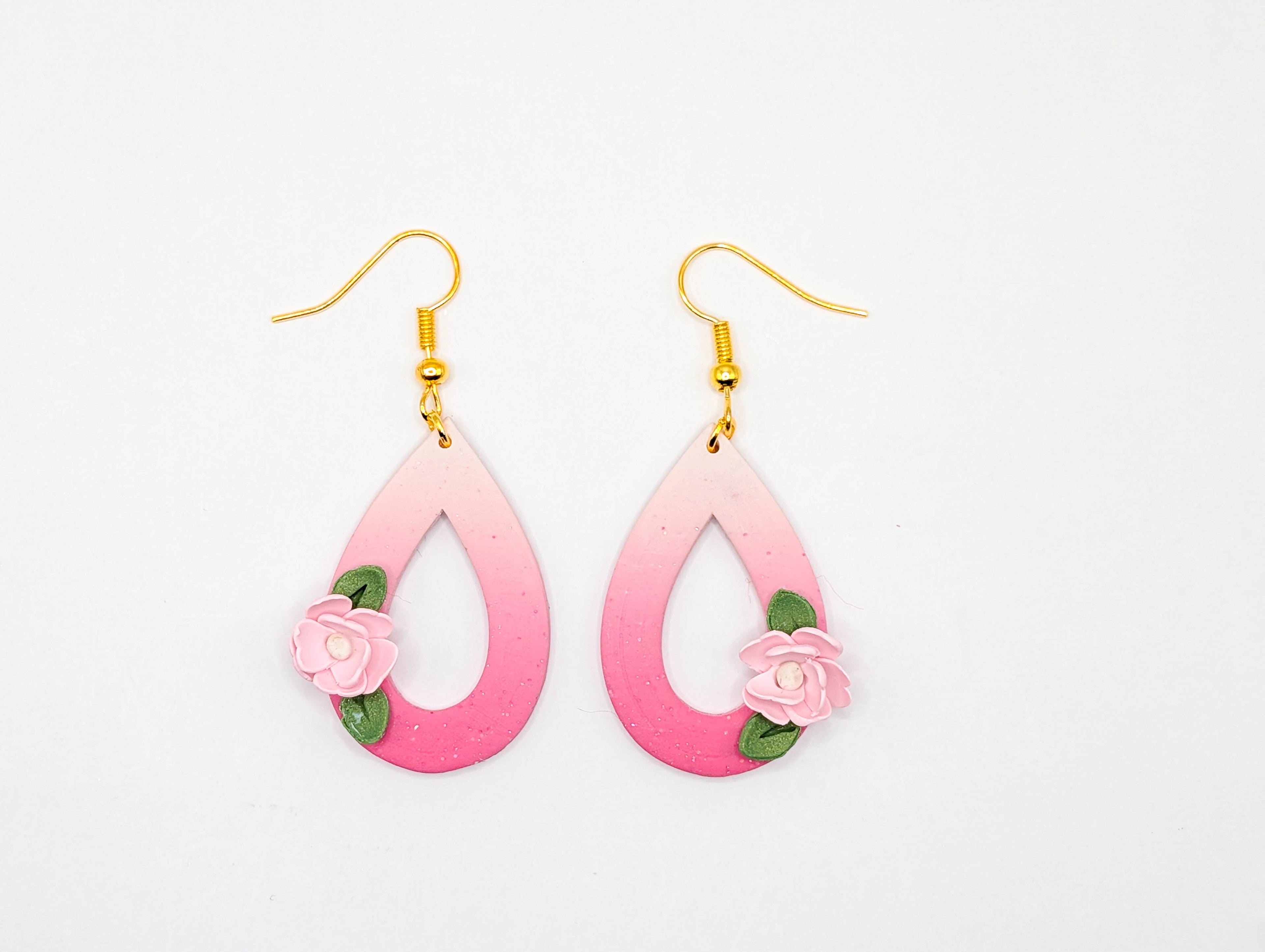 Pink Ombre Spring Earrings