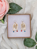 Personalized Mother & Child Birthstone Earrings