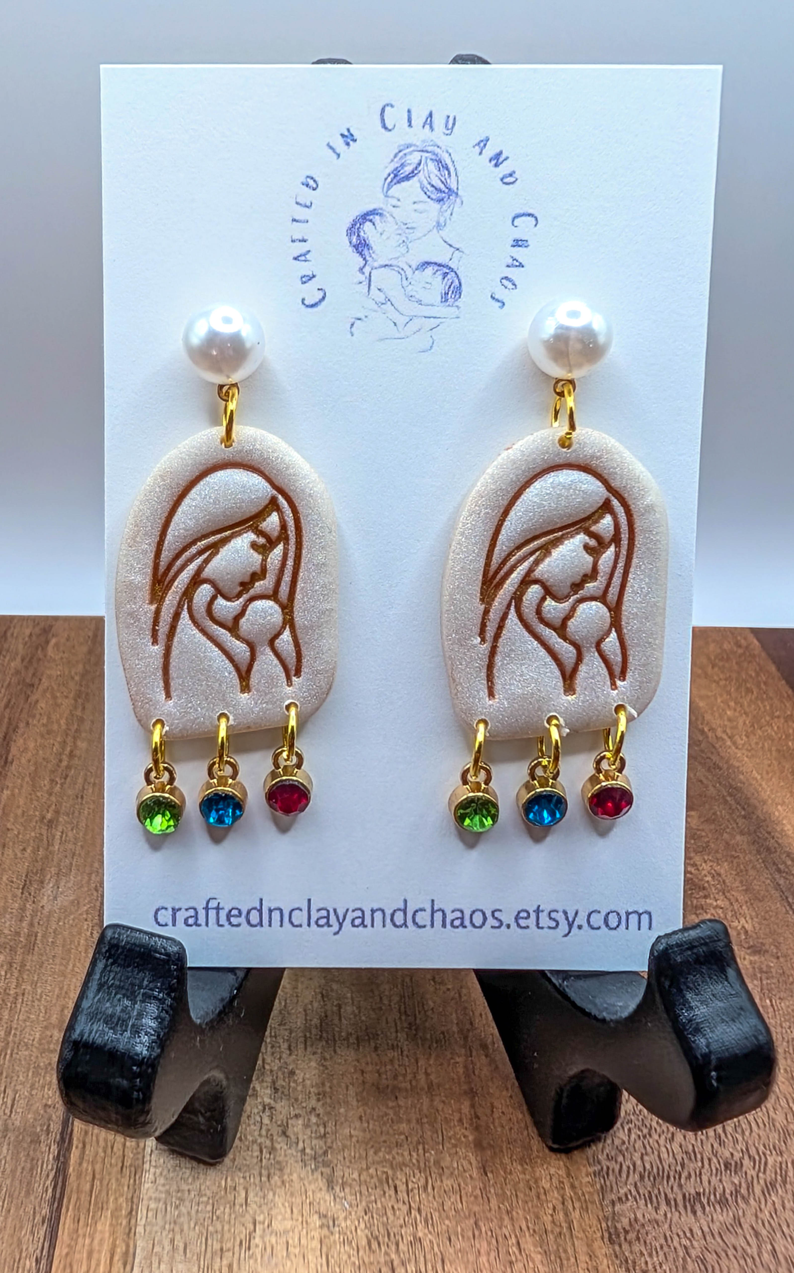 Personalized Mother & Child Birthstone Earrings
