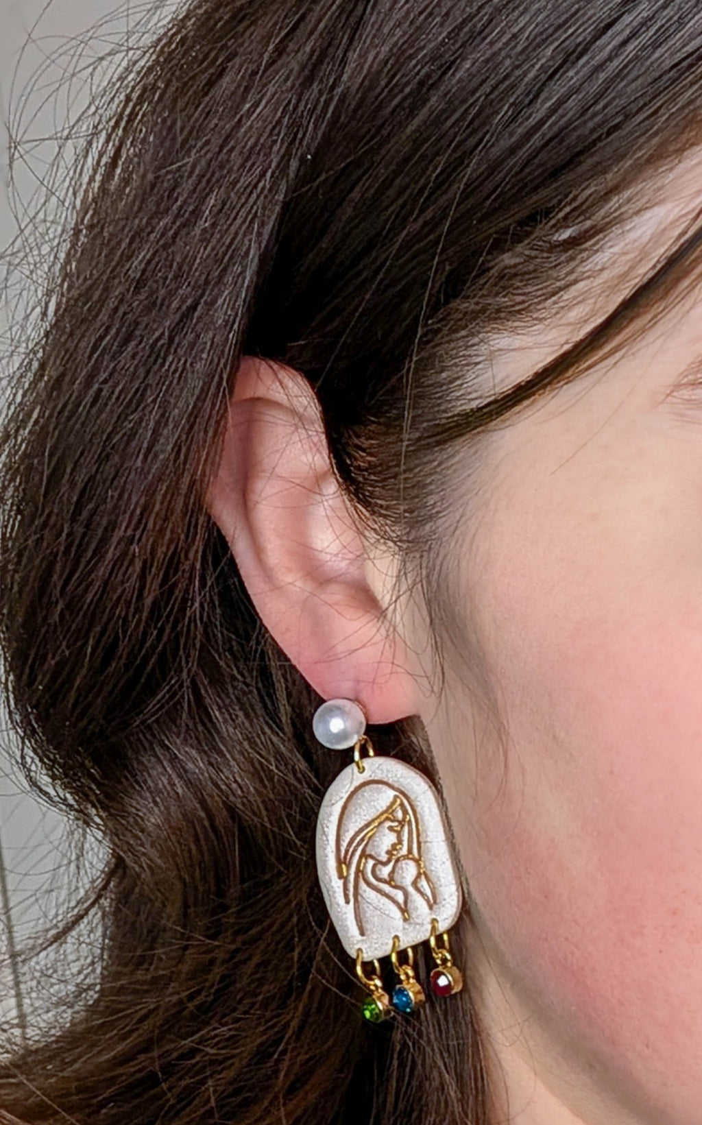 Personalized Mother & Child Birthstone Earrings