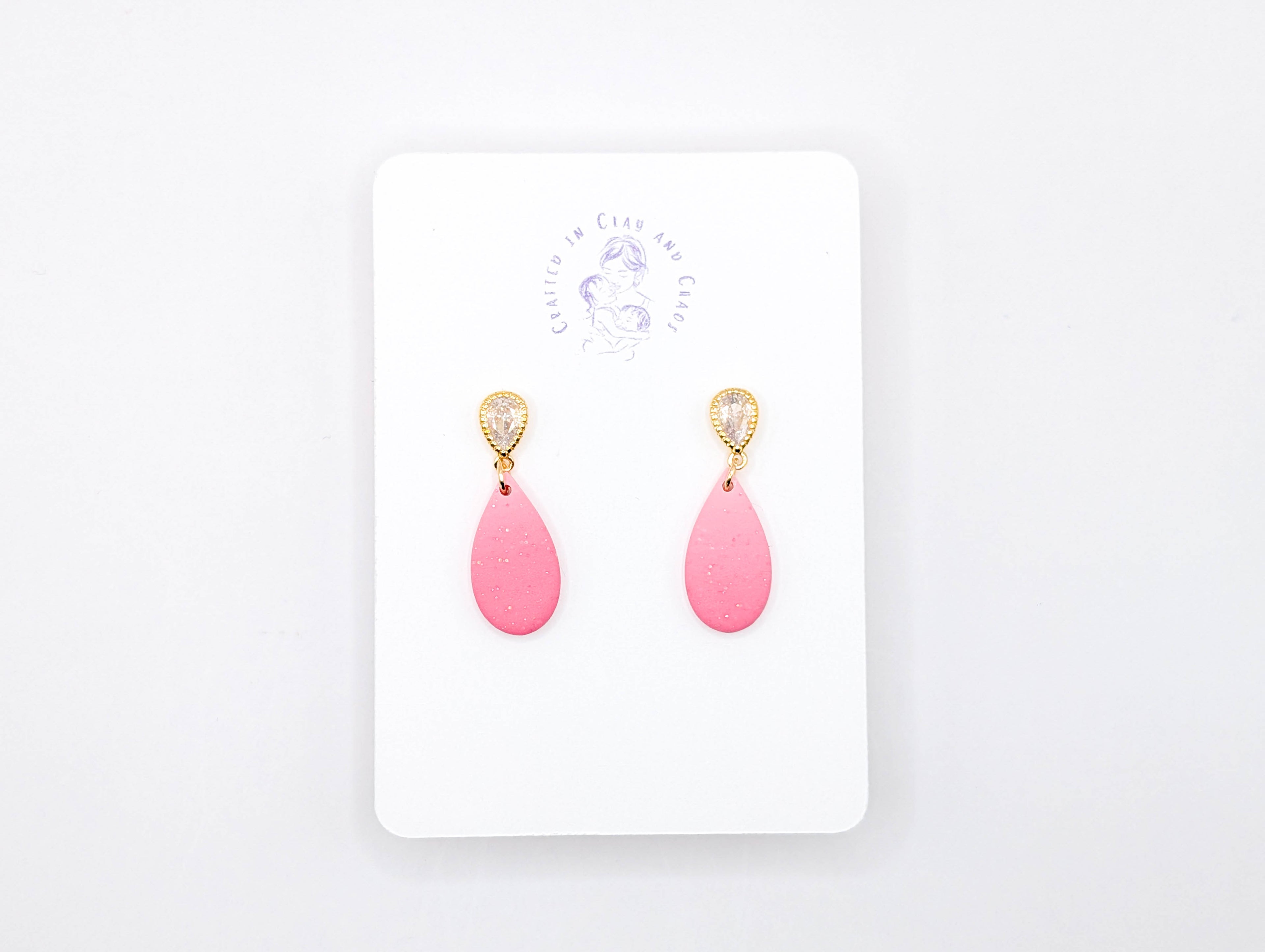 Pink Ombre Spring Earrings