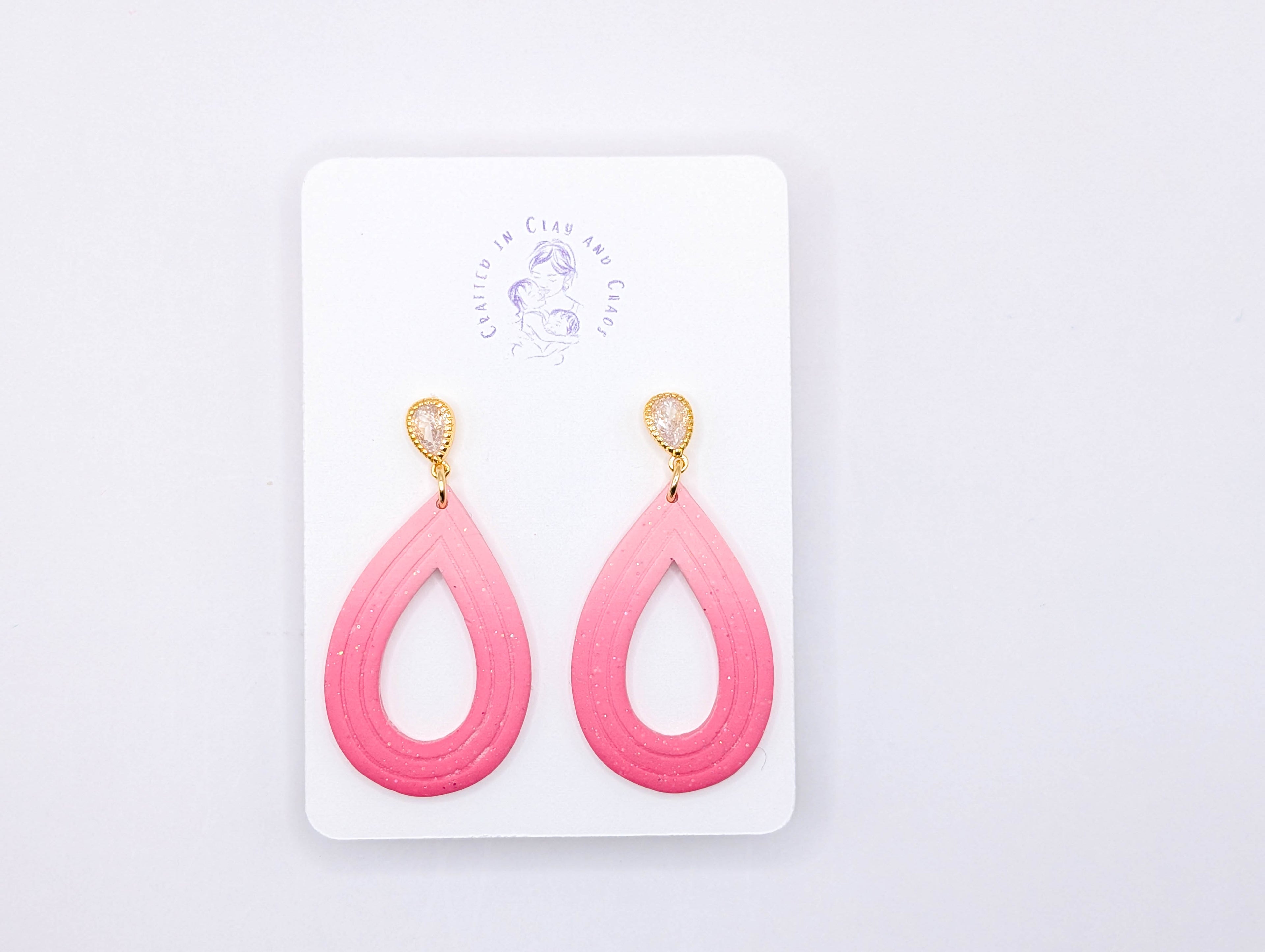 Pink Ombre Spring Earrings