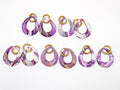 Purple Swirl Lightweight Statement Drop Earrings