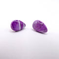 Marbled Purple Egg Stud Earrings