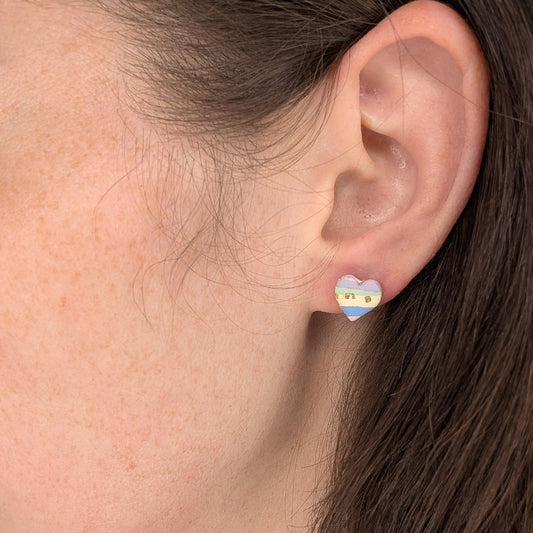 Miniamalist Teacher Stud Earrings, Small Hypoallergenic Back-to-School Earrings for Educators