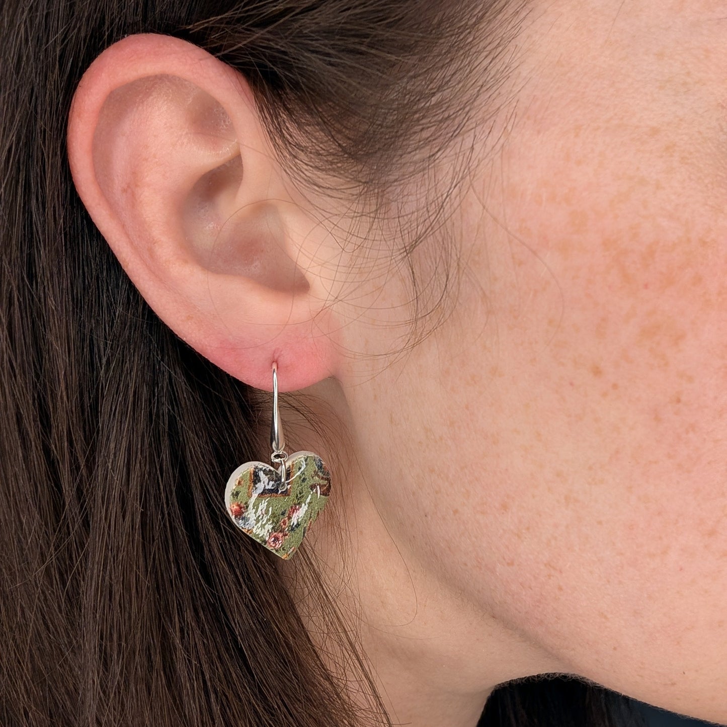 English Teacher Earrings, Vintage Backpack and Book Print Dangles for Educators
