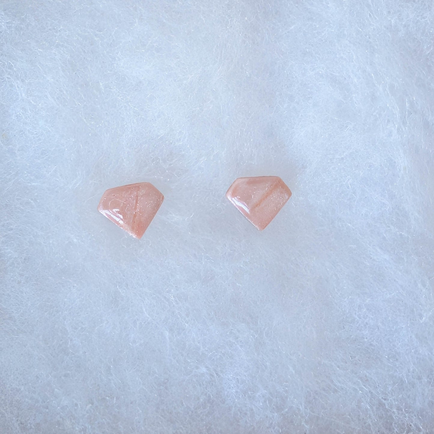 Rose Gold Marble Stud Earrings