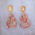 Rose Gold Marble Polymer Clay Earrings