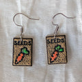Handmade Seed Packet Earring Gift for Gardeners