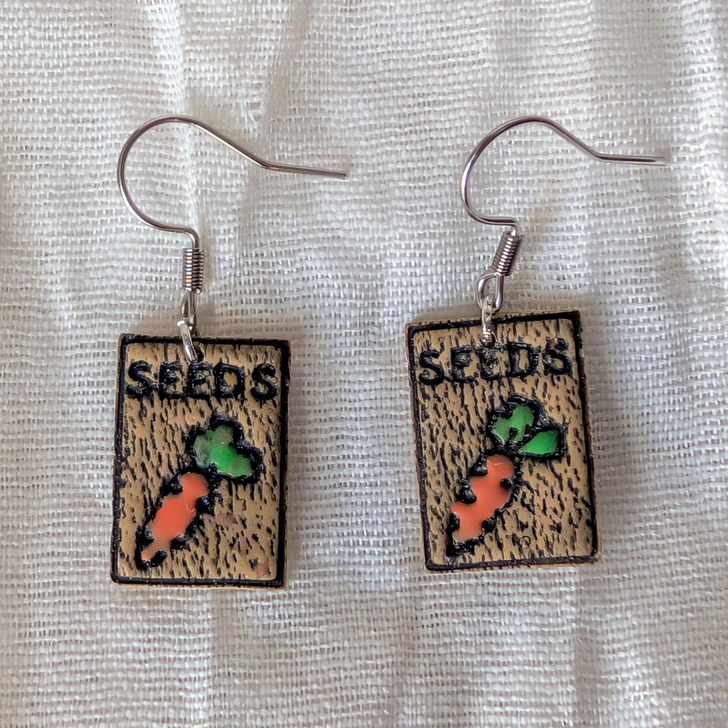 Handmade Seed Packet Earring Gift for Gardeners