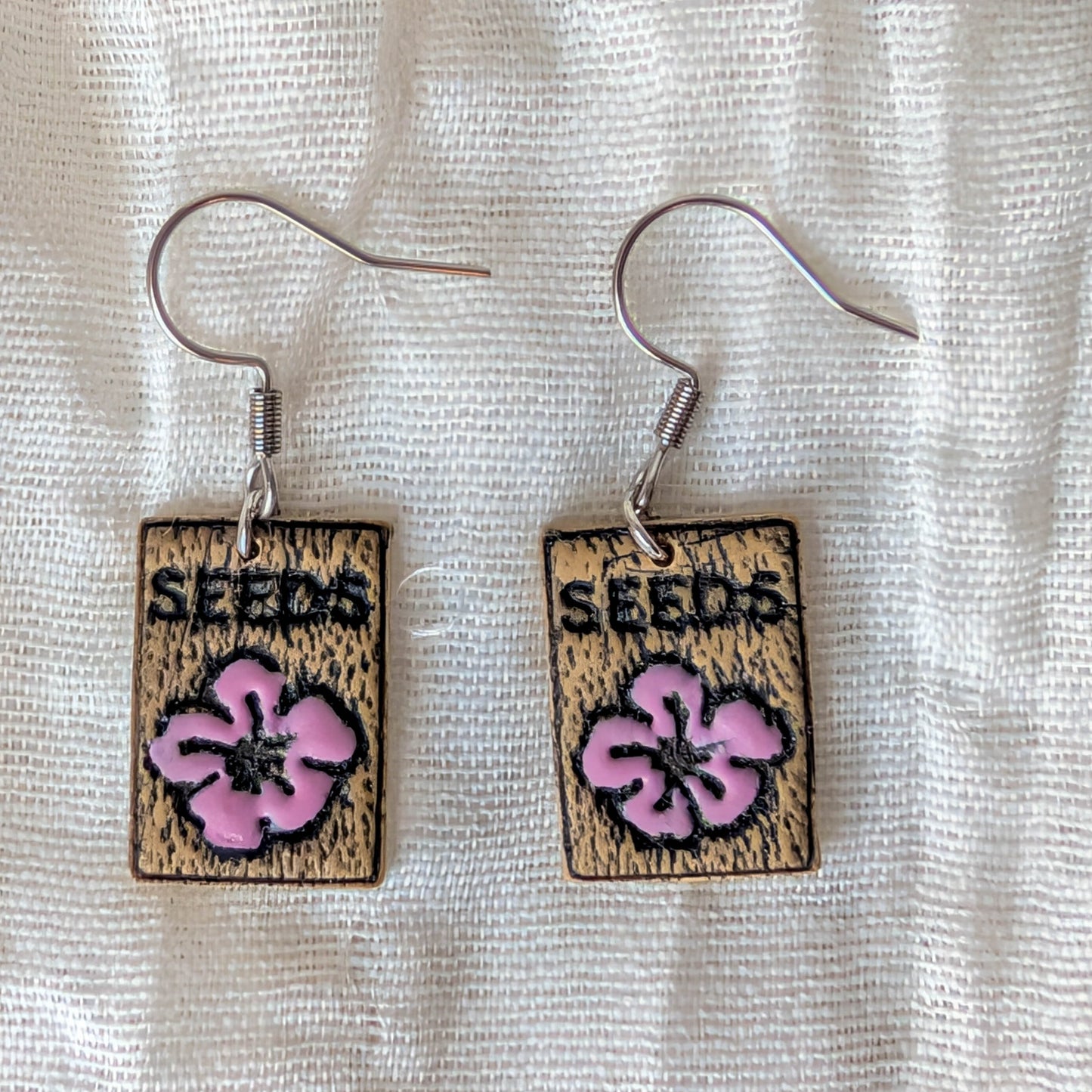 Handmade Seed Packet Earring Gift for Gardeners