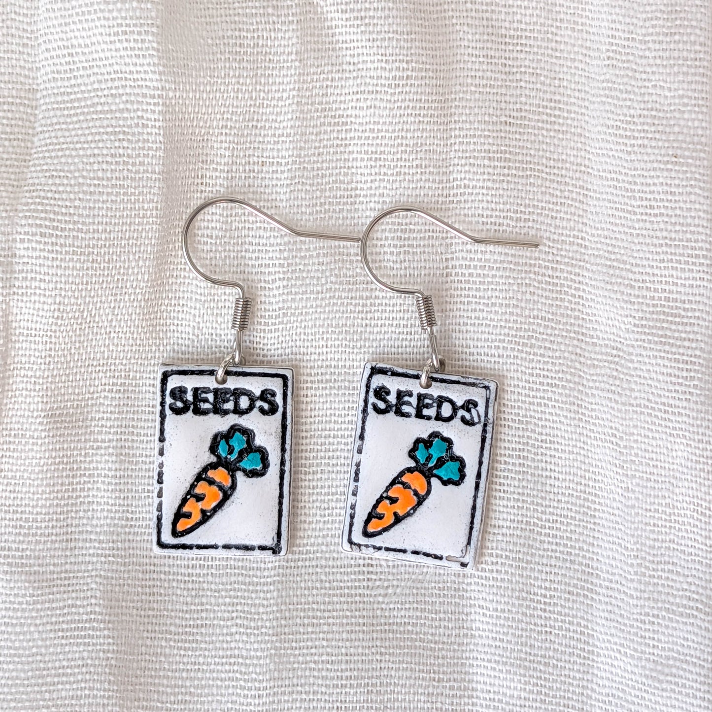 Handmade Seed Packet Earring Gift for Gardeners