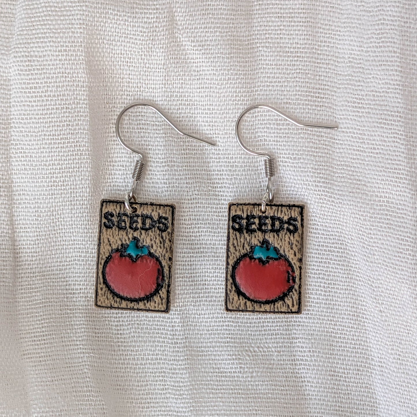Handmade Seed Packet Earring Gift for Gardeners