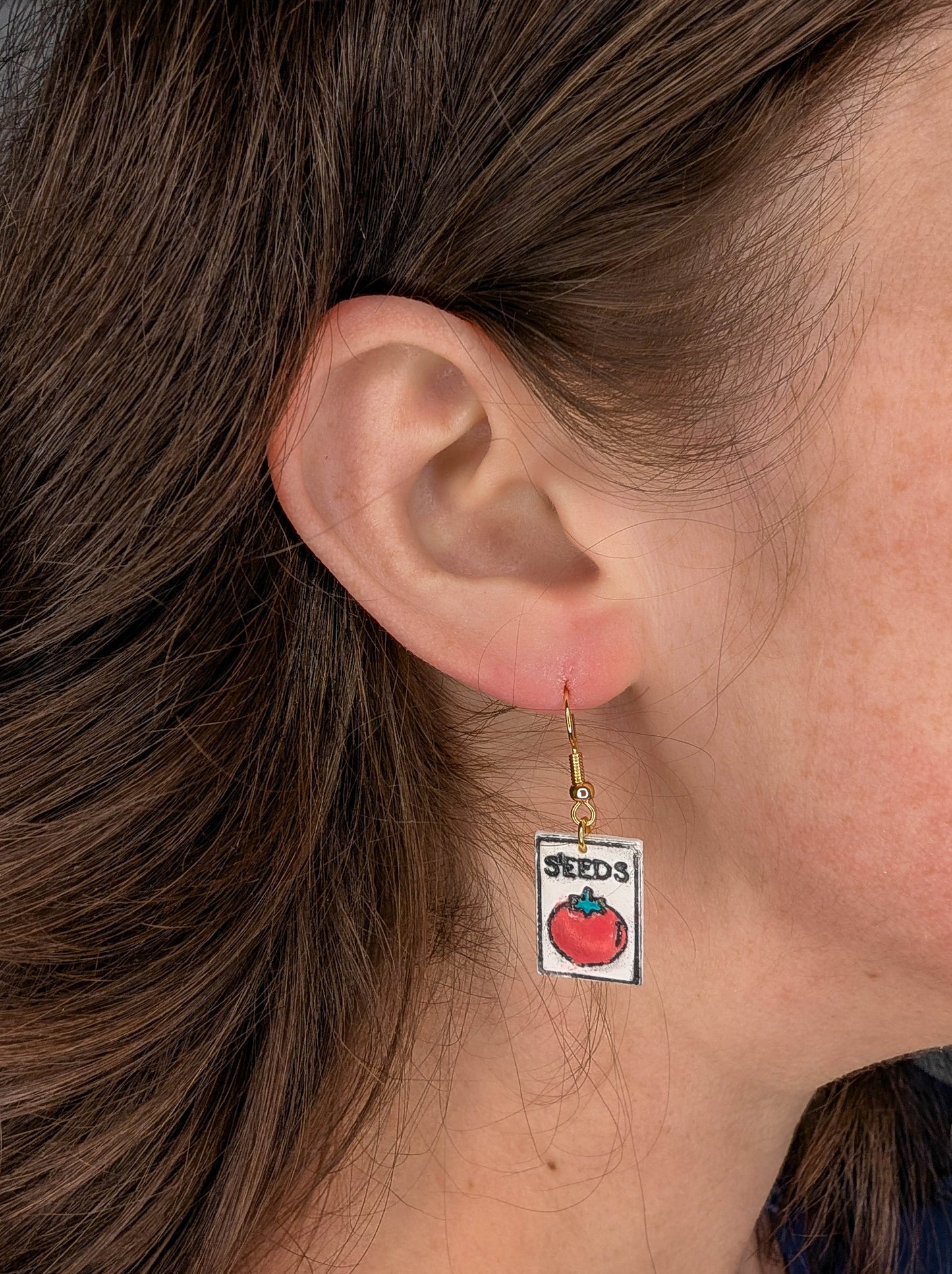 Handmade Seed Packet Earring Gift for Gardeners
