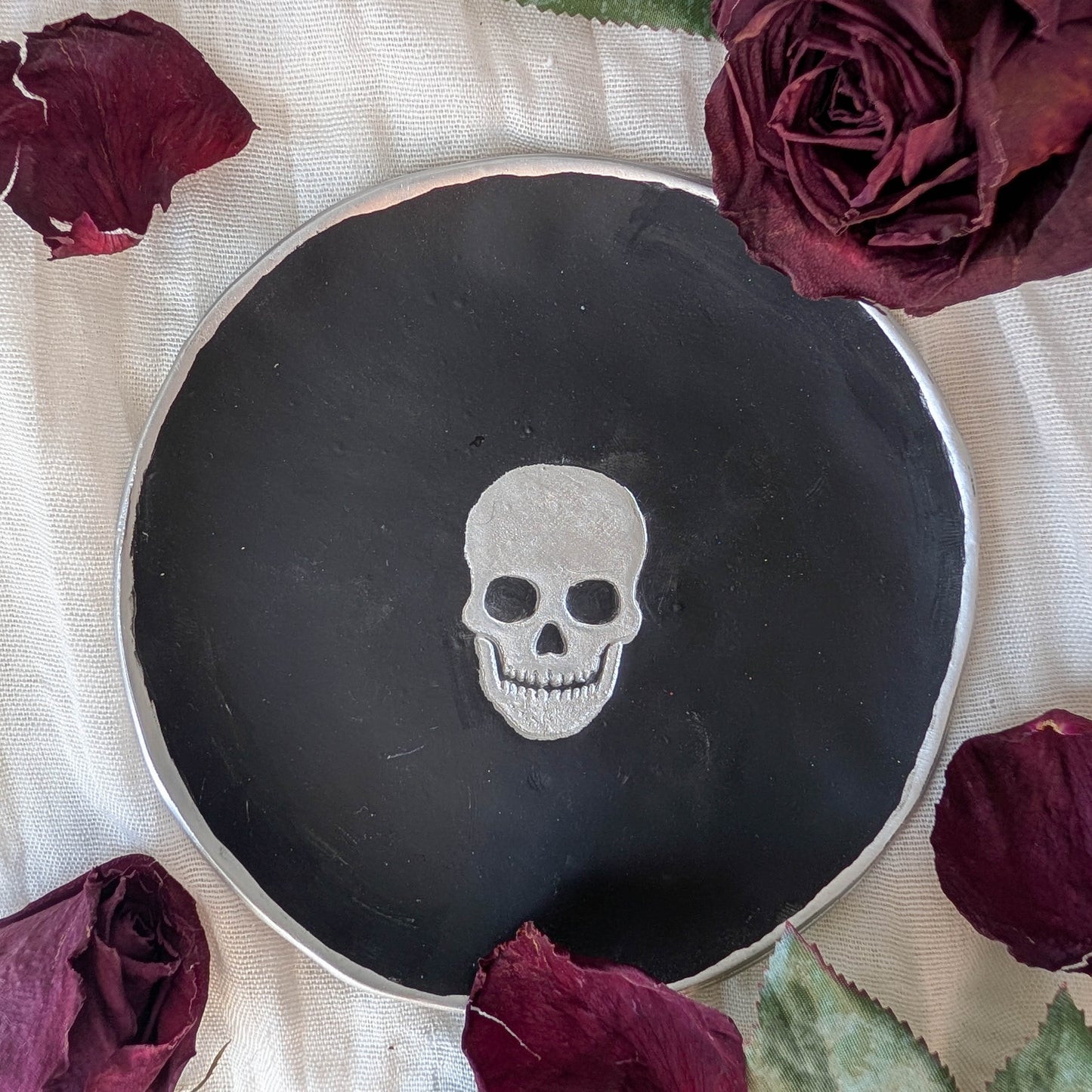 Skull Trinket dish for Halloween decor and Gothic Style