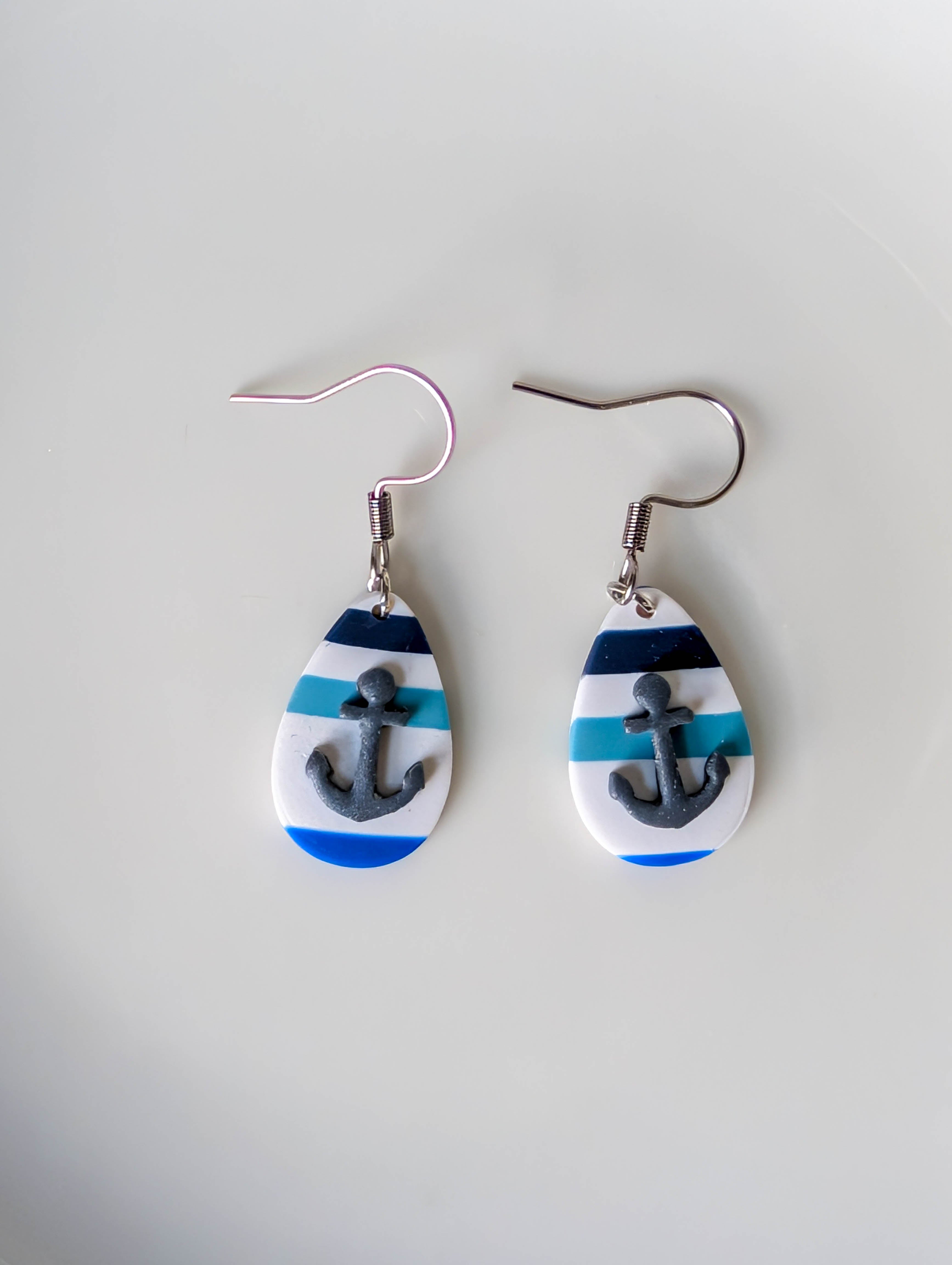 Minimal Nautical Anchor Earrings