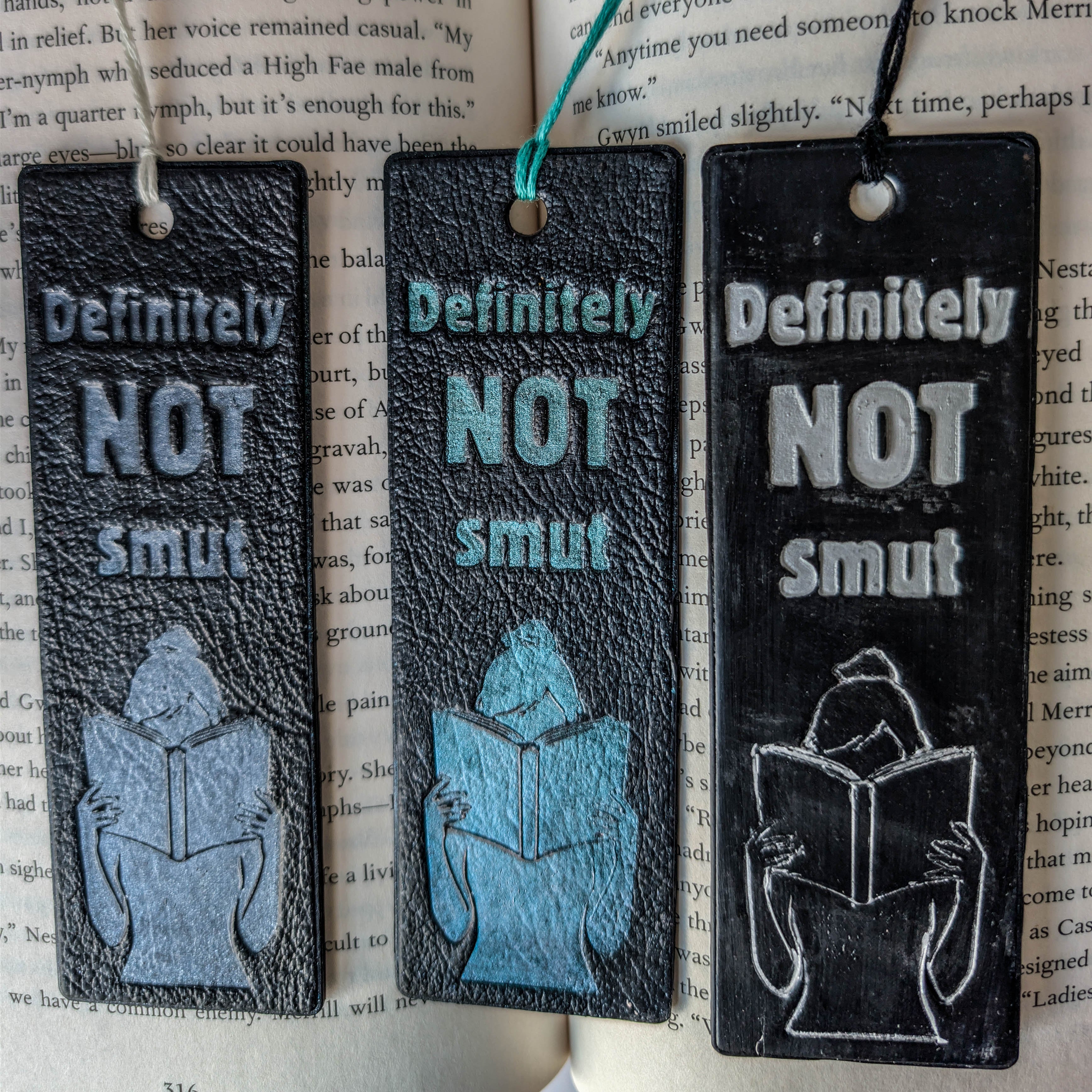 Definitely Not Smut Polymer Clay Bookmark