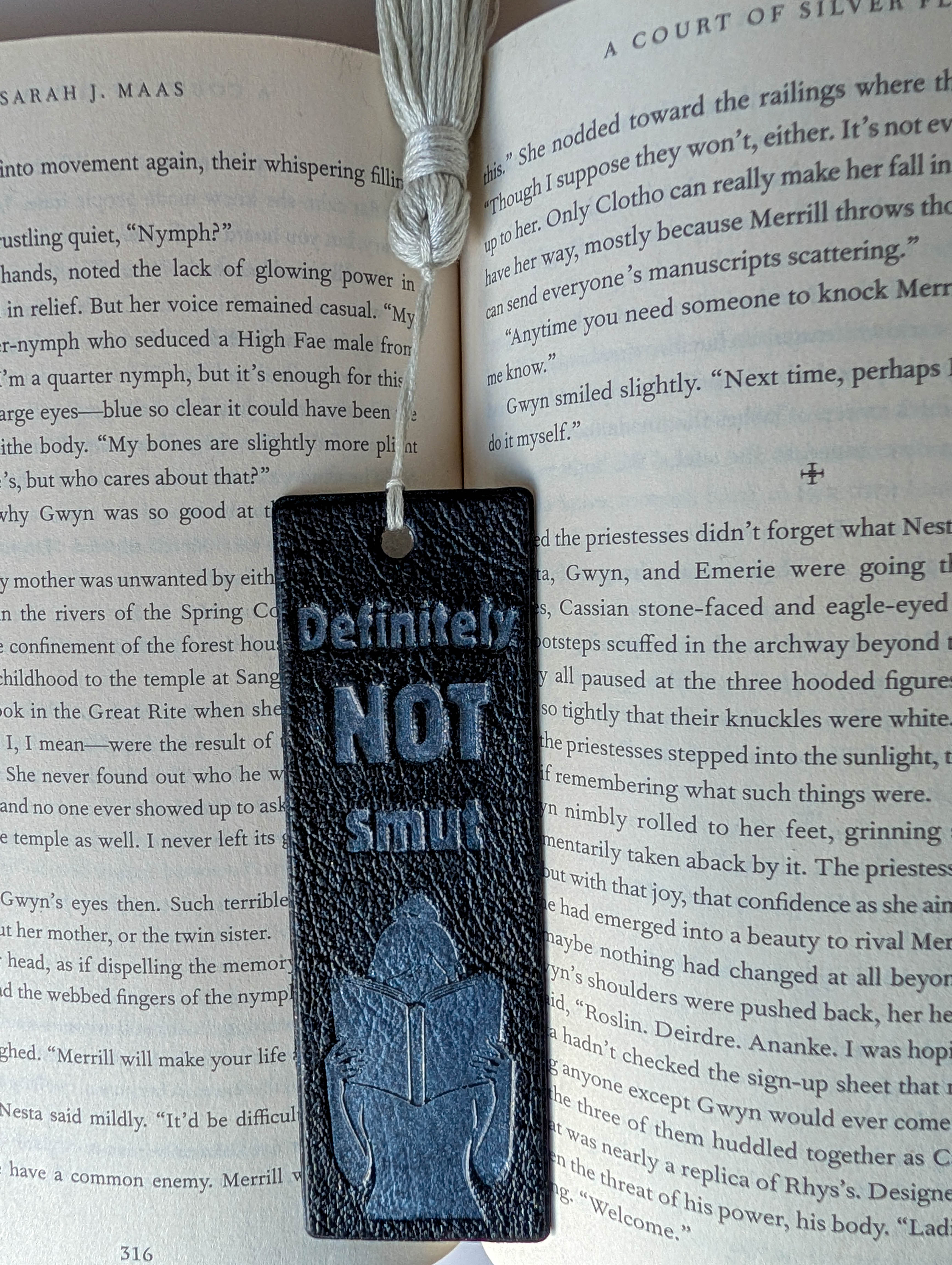 Definitely Not Smut Polymer Clay Bookmark